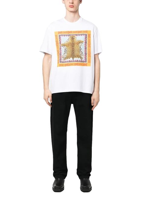 Just Cavalligraphic-print cotton T-shirt JUST CAVALLI | T-shirt | 74OBHF09 CJ200003